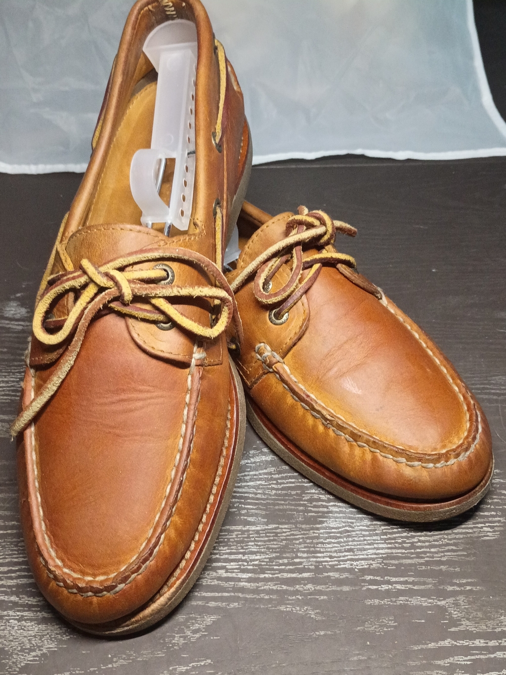 Sperry GOLD CUP Men's 9.5M Tan Leather Boat Shoes. Like NEW!!!